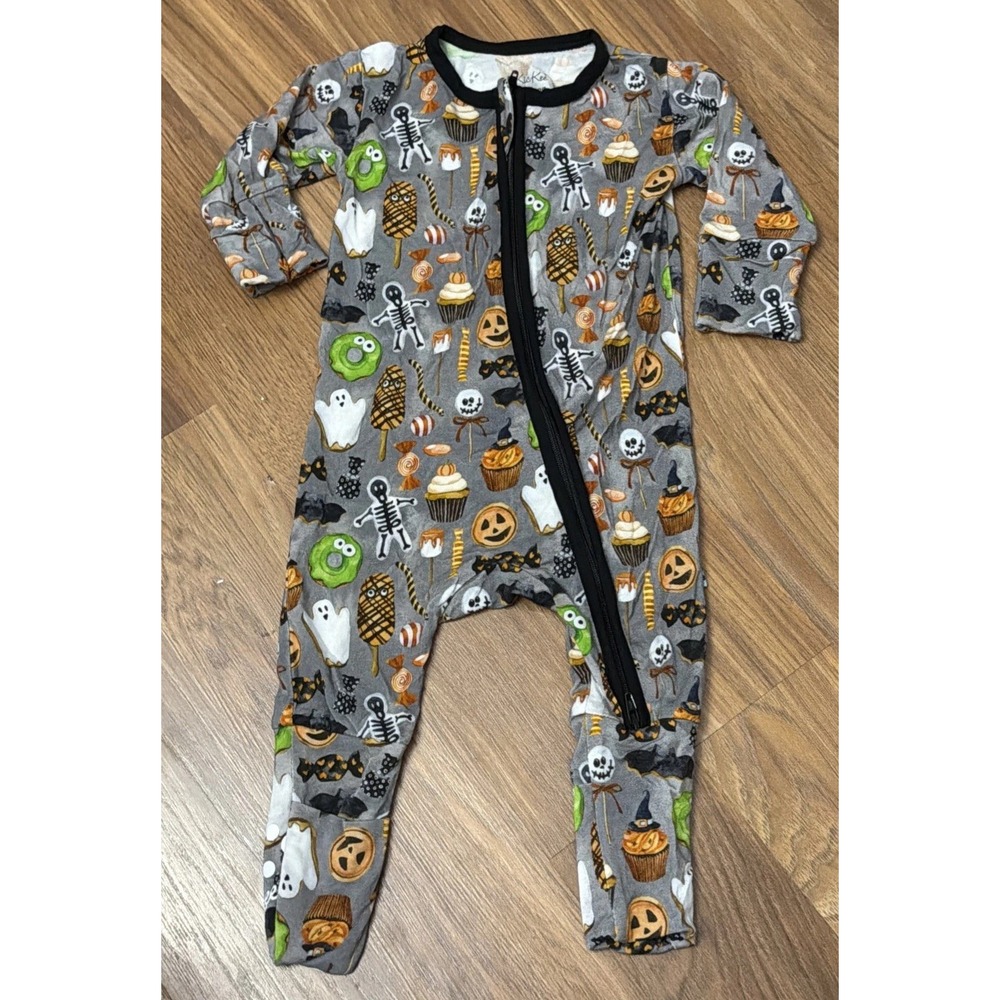 Kickee Pants Baby Boys 3–6 Months Halloween Bamboo Sleeper Pajamas Footage